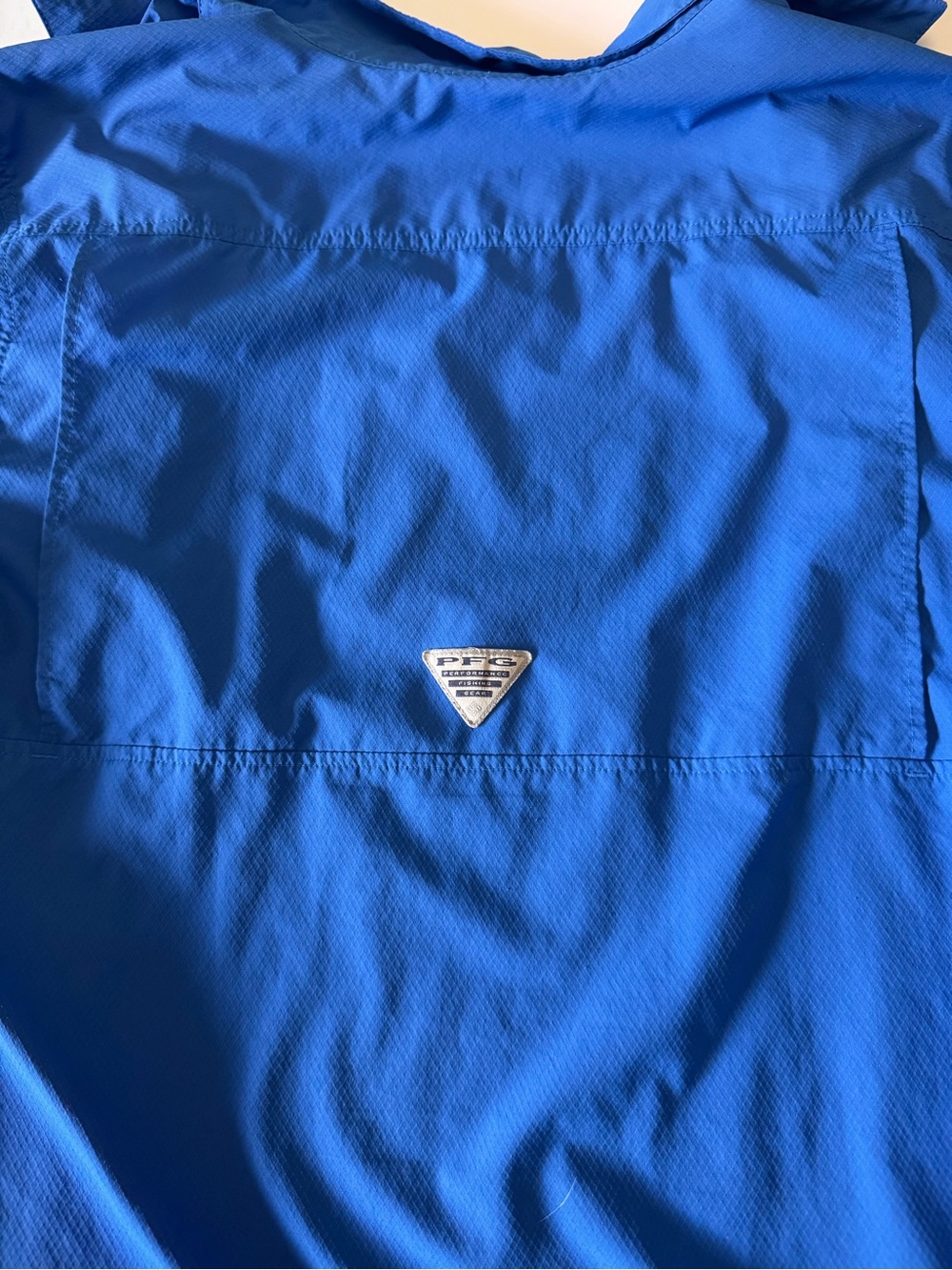 Columbia Men’s Bright Blue Short-Sleeve Button-Down Shirt - Picture 7 of 11